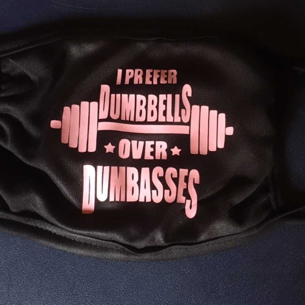 Face mask workout dumbbells